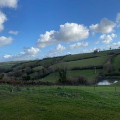 Views to Exmoor from the glamping pods